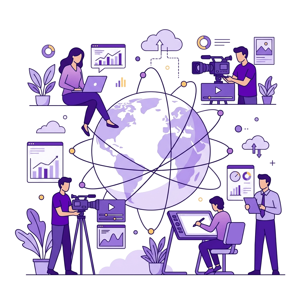 Venwo Creative Process - From Concept to Campaign Team Illustration